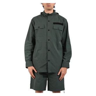 OAMC Hooded Button Shirt - male - OAMC - Casual Shirts - Green - XL - Shirts