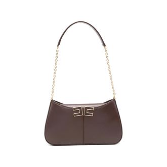 Elisabetta Franchi Logo Chain Shoulder Bag
