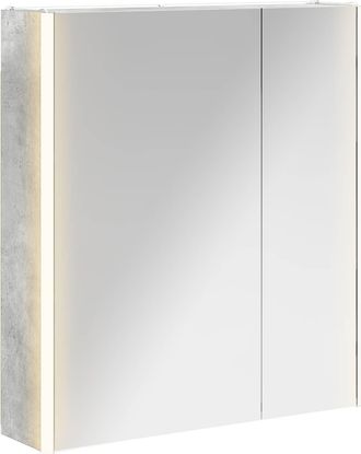vidaXL Armario Con Espejo De Ba&ntilde;o Gris Concreto 63,5 X 15,5 X 70 Cm Vidaxl