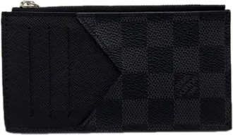 Louis Vuitton Damier Graphite Black Gray Coated Canvas Leather Coin Purse/Coin Case (Pre-Owned)
