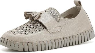 Ilse Jacobsen Tulip3890 Womens Flat Shoes Silver Atmosphere : EU 40 (US Womens 10) M, Microfiber