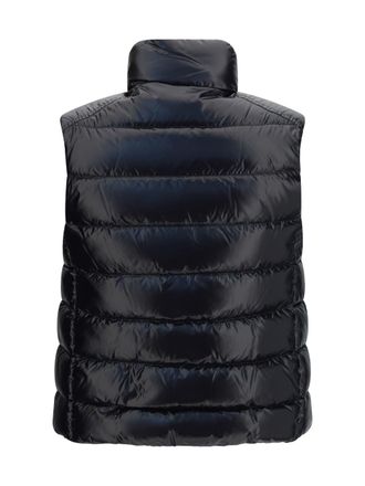 Moncler Womens Frelon Down Filled Vest Black Blazers & Vests