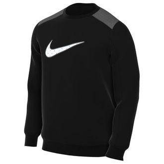 Nike Heren Swoosh Crew Neck Sweatshirt (Zwart)