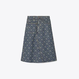 Tory Burch Womens Deconstructed Denim Skirt, size 18