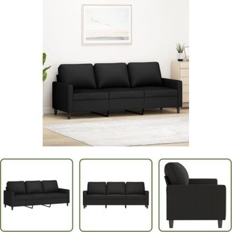 vidaXL Divano in velluto - Divano a 3 Posti Nero 180 cm in Velluto