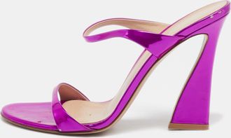 Gianvito Rossi Pink Leather Aura Sandals