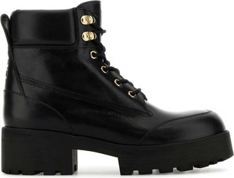 Givenchy Black Leather Trekker Ankle Boots