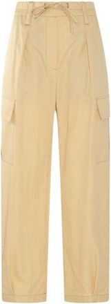 Brunello Cucinelli Light Yellow Relaxed Trousers, Brand Size 38 (US Size 4)