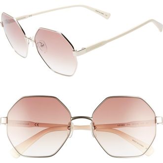 Longchamp Le Pliage 57mm Gradient Octagonal Sunglasses in Gold at Nordstrom Rack