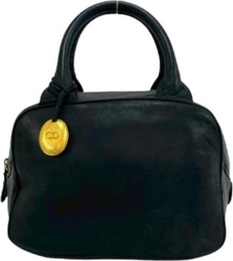 Dior Pre-owned Handbags, female, Black, Size: ONE SIZE Pre-owned Leather Handbag