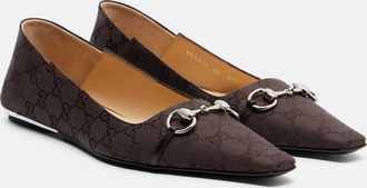 Gucci Bailarinas Vittoria de lona GG con Horsebit