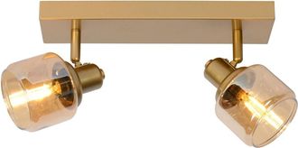 Lucide Foco de techo de metal 2xE14, oro mate / lat&oacute;n