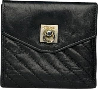 Celine Pre-owned Zijden Portemonnee - Dames - Vintage Accessoires - Zwart - ONE Size - Vintage