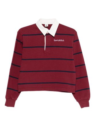 Sporty & Rich Sherif Logo Rugby polo top - Red