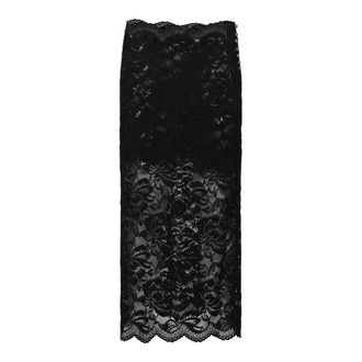 Paco Rabanne Midi Skirts, female, Blue, Size: M Stretch Floral Lace Midi Skirt