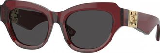Burberry Dark Grey Irregular Ladies Sunglasses BE4423F 412887 52