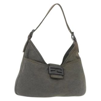 Fendi Pre-owned Shoulder Bags, female, Gray, Size: ONE SIZE Pre-owned Vintage Shoulder Bag