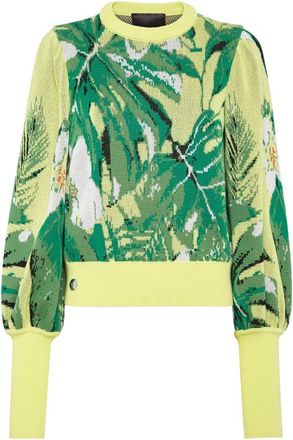 Philipp Plein Pullover Round Neck Hawaii - Dames - Ronde hals truien - Veelkleurig - S - Leer - Truien & Vesten