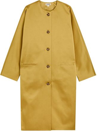 Staud Liz Satin Coat - Yellow - S (UK8-10 / S)