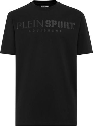 Plein Sport Tops, Heren, Zwart, 3Xl, Katoen, T-Shirt Ronde Hals Statement