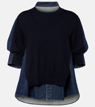 sacai Pullover in misto cotone