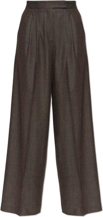 Paul & Shark Wide-leg broek - Dames - Broeken - Bruin - Maat: M Linnen