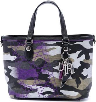 Dior Pre-owned Vintage Canvas Tote - Dames - Vintage Handtas - Paars - ONE Size - Leer - Vintage