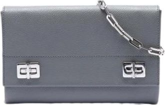 Prada Pre-owned Vintage Crossbody Bag - Dames - Vintage Schoudertas - Grijs - ONE Size - Leer - Vintage
