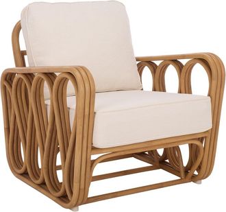 Safavieh Couture Malina Rattan Pole Accent Chair