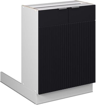 Vicco Isla De Cocina Fame-line, Rayas Negras, 60 Cm Sin Encimera, Vicco