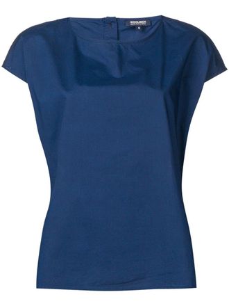 Woolrich round-neck blouse - women - Cotton - S - Blue