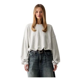 Gestuz Dames, Sweatshirts & Hoodies, Grijs, Maat: S Katoen