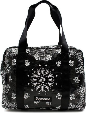 SUPREME Black Bandana Bag