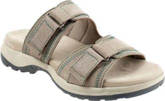 Softwalk Oasis Leather Slide Sandal in Grey Suede at Nordstrom, Size 10.5