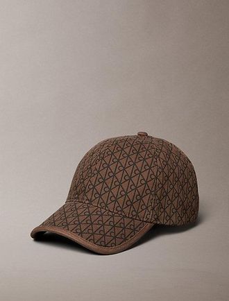 Calvin Klein Allover Monogram Logo Baseball Cap