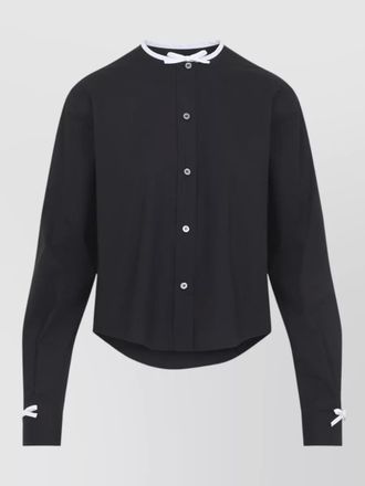Moschino bow detail cotton poplin jacket