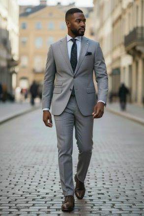 Hart Schaffner Marx Flannel Two Button Suits In Light Heather Grey