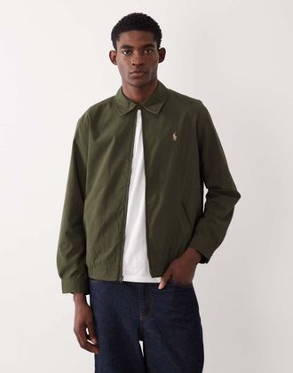 Polo Ralph Lauren Icon - Giacca a vento verde oliva con zip e logo