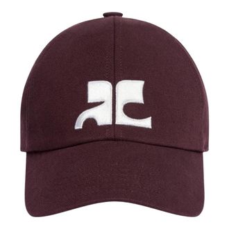 Courr&egrave;ges AC Logo Hat - female - Courr&egrave;ges - Hats & Caps - Red - ONE SIZE - Accessories