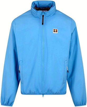 Aquascutum RLG Badge Windbreaker - Heren - Winterjassen - Blauw - S - Nylon - Jassen