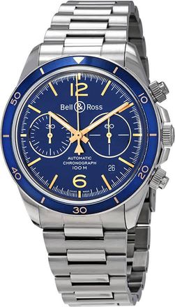 Bell & Ross Vintage V2-94 Chronograph Automatic Mens Watch BRV294-BU-G-ST/SST