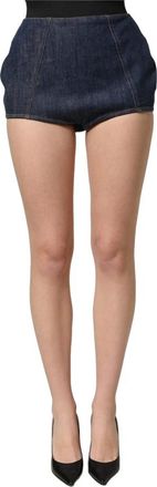 Dolce & Gabbana High Waist Hotpants - Dames - Denim shorts - Blauw - S - Katoen - Korte Broeken