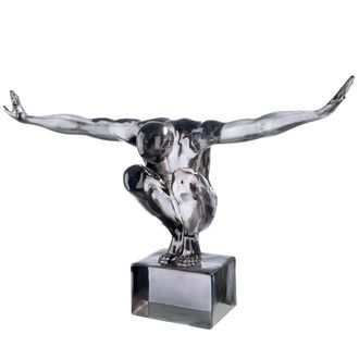 Schubiger M&ouml;bel Figur Gris, Acryl, Grau H: 34 cm