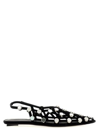 The Attico Womens Grid Slingback