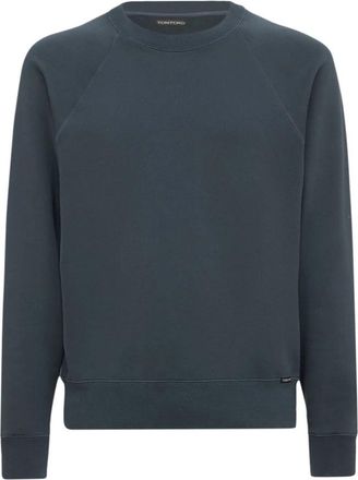 Tom Ford Crewneck Sweatshirt - Heren - Sweatshirts - Blauw - XS - Katoen - Hoodies & sweatvesten