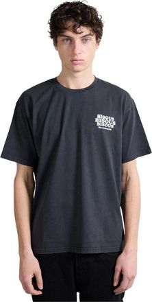 Bisous Skateboards Grease T-Shirt - Heren - Tops - Grijs - Maat: S Katoen
