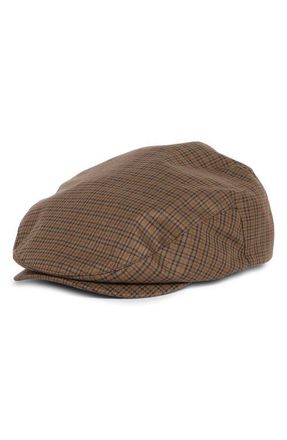 Brixton Hooligan Herringbone Driving Cap in Grey/Brown/Gold at Nordstrom, Size X-Large