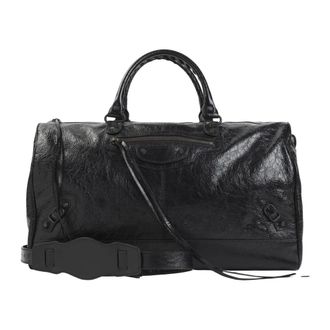 Balenciaga Le City Boston Bag Large - Heren - Tassen - Zwart - Maat: ONE Size Leer
