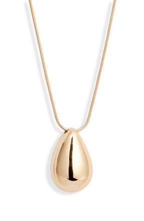 Nordstrom Polished Teardrop Pendant Necklace in Gold at Nordstrom