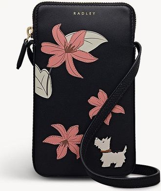 Radley London Black Medium Phone Cross Body Bag Pretty Petals SS26 Radley London